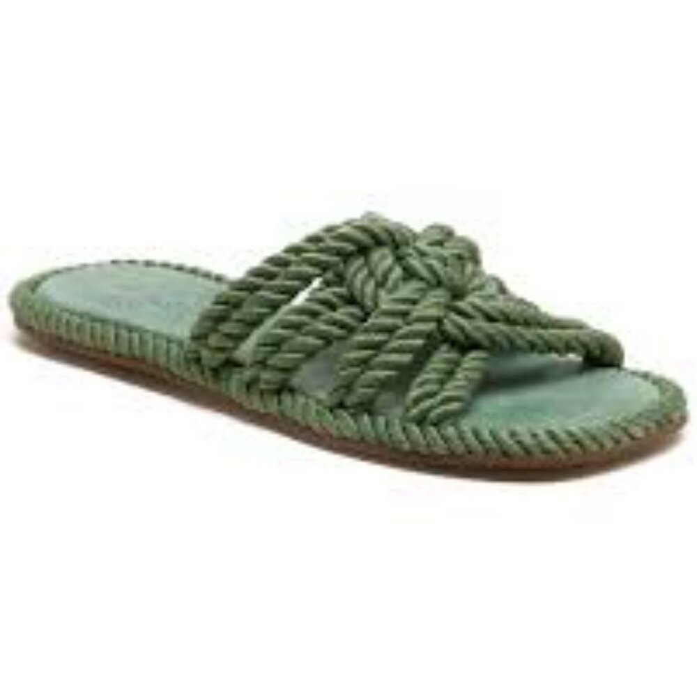 Kelsi Dagger Brooklyn Beachy Slide Sandal in Moss - Size 7.5
